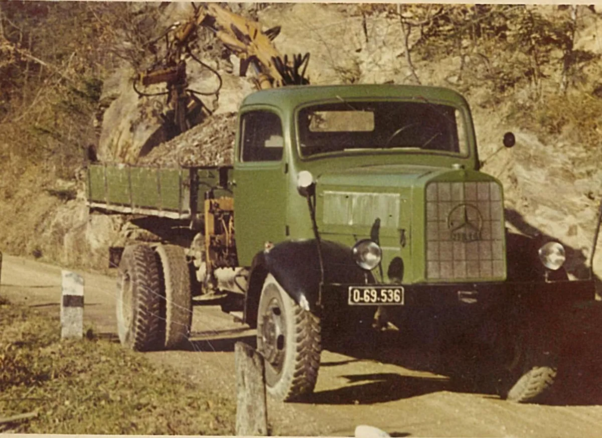 Mercedes mit Kran, 1958