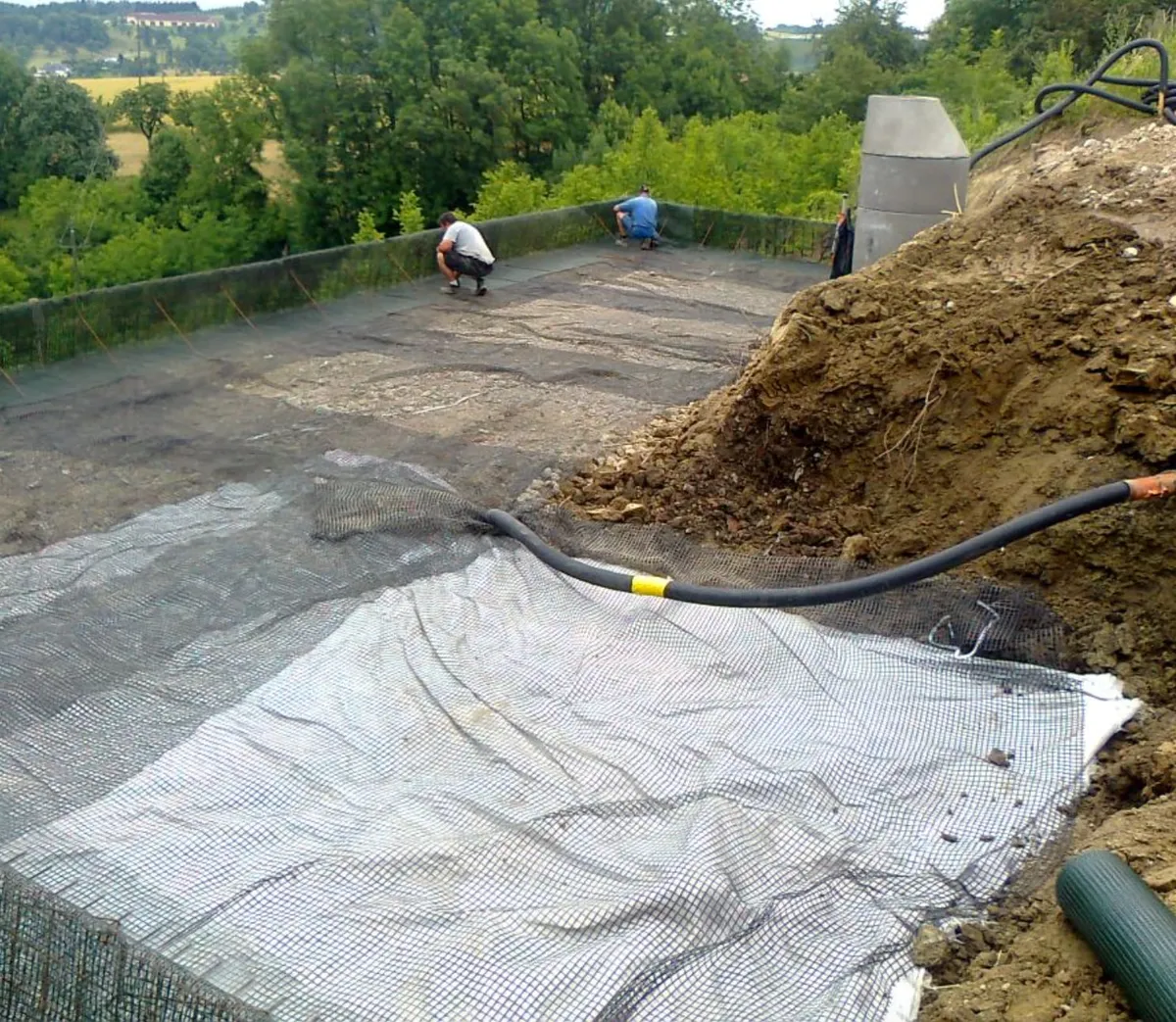 Böschungssicherung mit bewehrter Erde