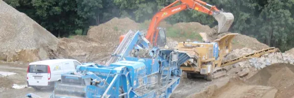 Erdarbeiten für den Stallbau in Egnersdorf