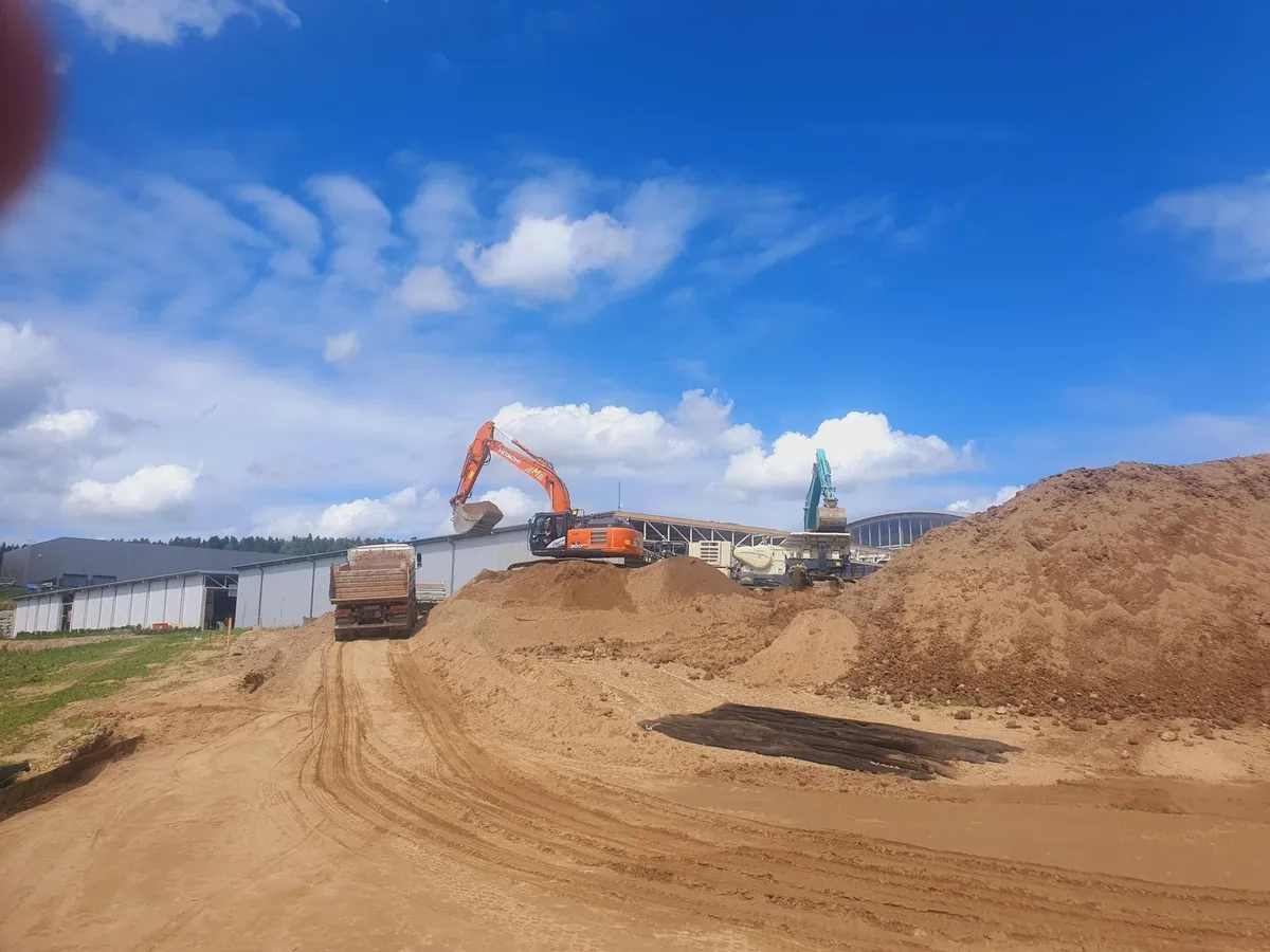 Baustelle der Produktionshalle in Niederkappel