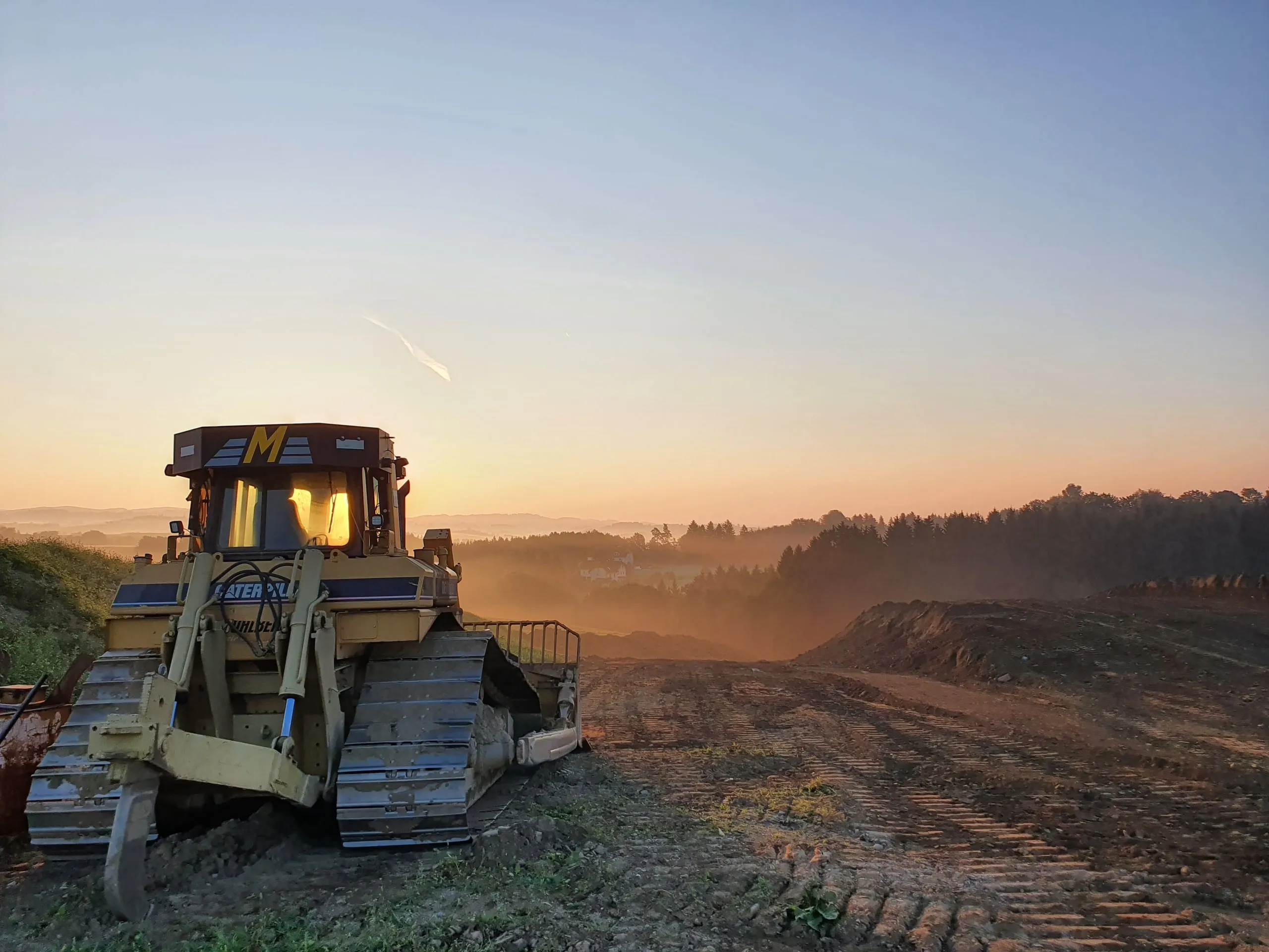 Caterpillar Planierraupe im Einsatz