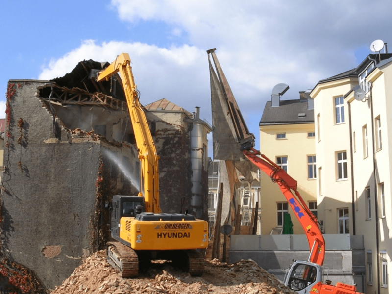 Abbruch Innenstadt Linz Baulücke